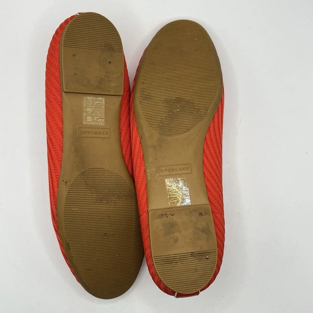 Everlane Day Glove ReKnit Ballet Flat Sz 10 Red  Minimalist Classic Travel